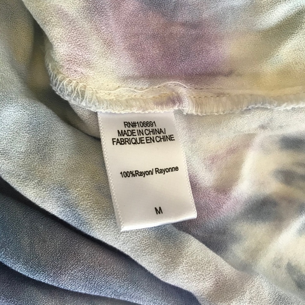 NWT Young Fabulous & Broke Tie Dye Faux Wrap Top - Picture 12 of 13